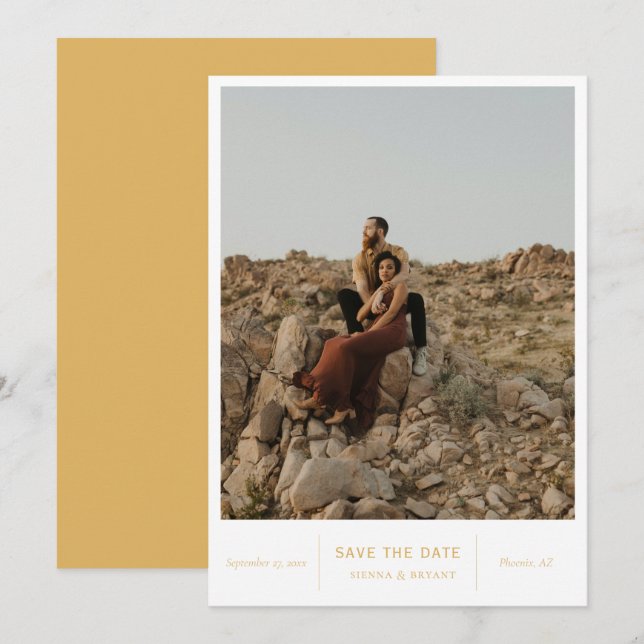 Reserve A Data Foto Chic Moderna (Frente/Verso)