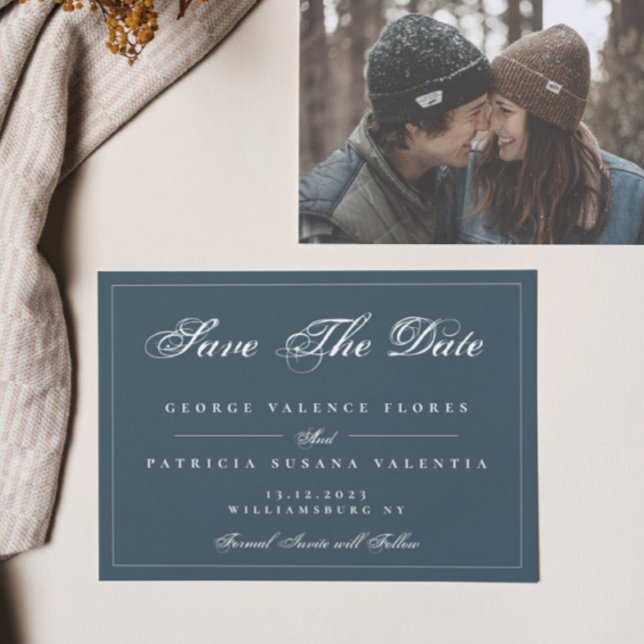 Reserve A Data Foto clássica tradicional elegante do marinho bran (Criador carregado)