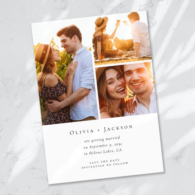 Reserve A Data Foto Collage Modern Wedding (Criador carregado)