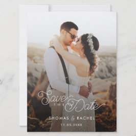 Reserve A Data Foto da caligrafia Modern Boho para salvar a data