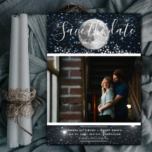 Foto da Lua Celestial Salvar Data Convidar