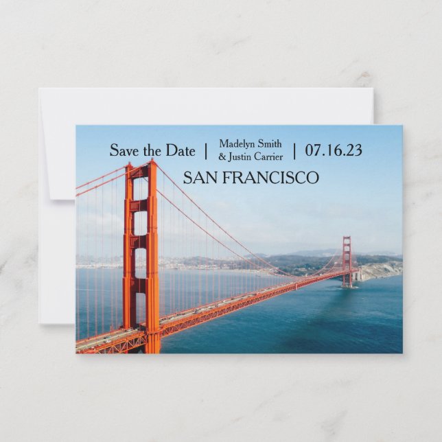 Reserve A Data Foto da Ponte Golden Gate - Save the Date 3x5 (Frente)
