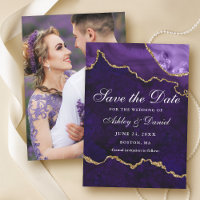 Foto de Ágata Geodo Mármore Dourado Roxo Aquarela