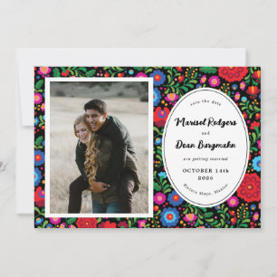 Reserve A Data Foto de Bordado Mexicano Save the Date