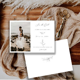 Reserve A Data Foto de caligrafia branca/preto minimalista modern