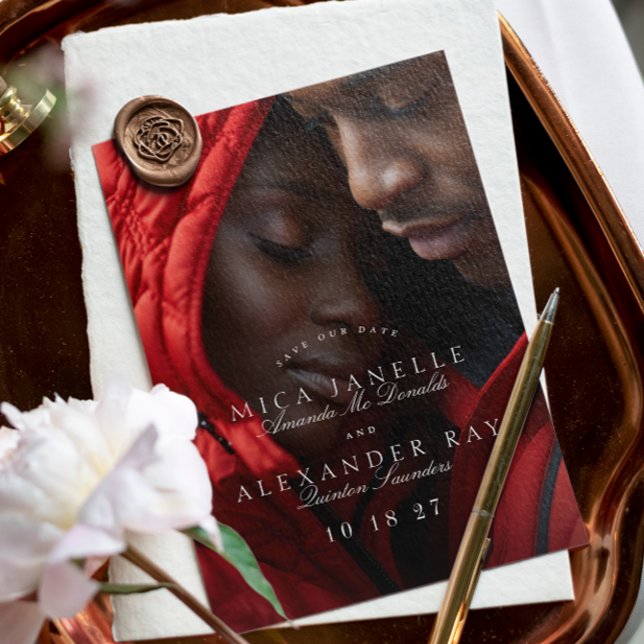 Reserve A Data Foto de caligrafia elegante formal (Criador carregado)