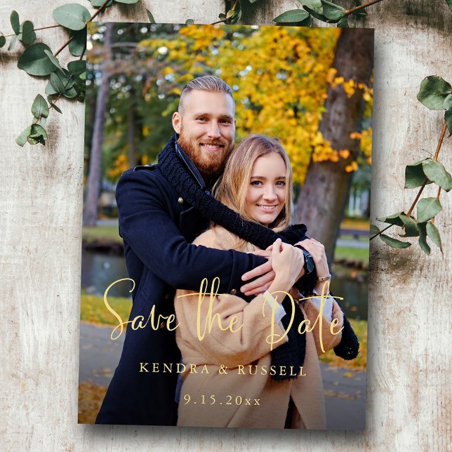 Reserve A Data Foto de caligrafia moderna Salvar a Data (Criador carregado)