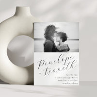 Foto de Casamento Branco da Caligrafia Script Eleg