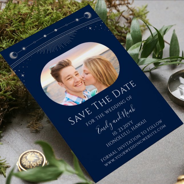 Reserve A Data Foto de Casamento Celestial Azul Místico (Criador carregado)