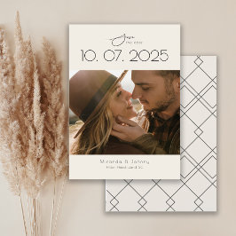Reserve A Data Foto de casamento com topografia moderna