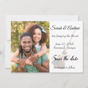 Reserve A Data Foto de casamento da Broomstick Salve a data