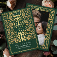 Foto de Casamento da Espada Real Verde Medieval