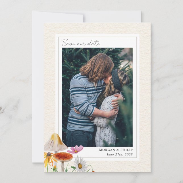 Reserve A Data Foto De Casamento Da Floresta Woodland Para Salvar (Frente)