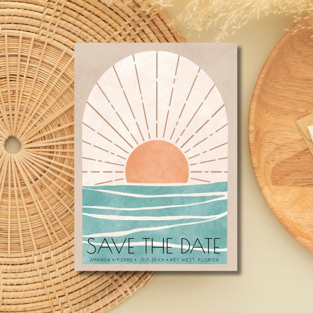 Reserve A Data Foto de casamento da Florida Beach Salve a data (Florida Beach Wedding Photo Save the Date)