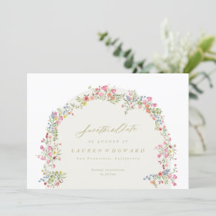 Reserve A Data foto de casamento da primavera de arca floral eleg