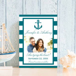 Reserve A Data Foto De Casamento De Âncora Náutica Salvar A Dat