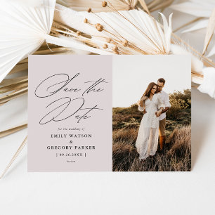 Reserve A Data Foto de Casamento de Caligrafia Mínima Moderna