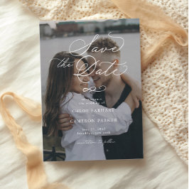 Reserve A Data Foto De Casamento De Caligrafia Tradicional Elegan