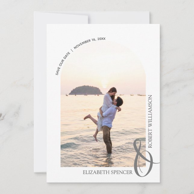 Reserve A Data Foto de Casamento de Código QR (Frente)