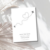 Foto de casamento de destino do avião Salvar a dat