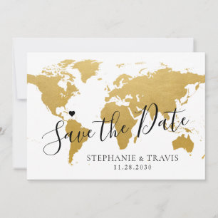 Reserve A Data Foto de Casamento de Destino Salvar o Mapa de Data