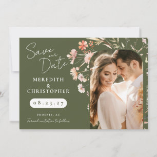 Reserve A Data Foto de Casamento de Flores Selvagens Green Boho