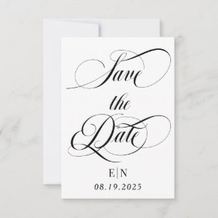 Reserve A Data Foto de Casamento de Monograma
