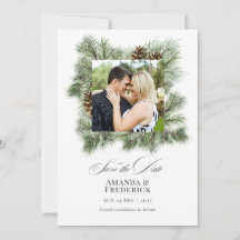 Foto de casamento de Natal Elegantes Pinheiros de
