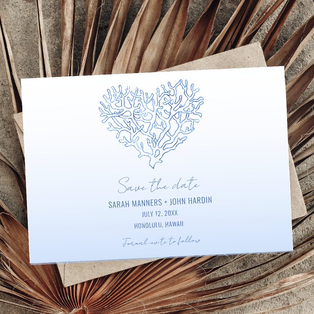 Reserve A Data Foto de casamento de praia Salvar a data (Criador carregado)