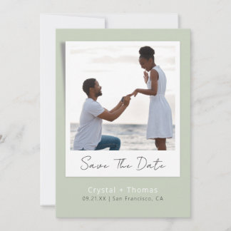 Reserve A Data Foto de Casamento de Sage Moderno