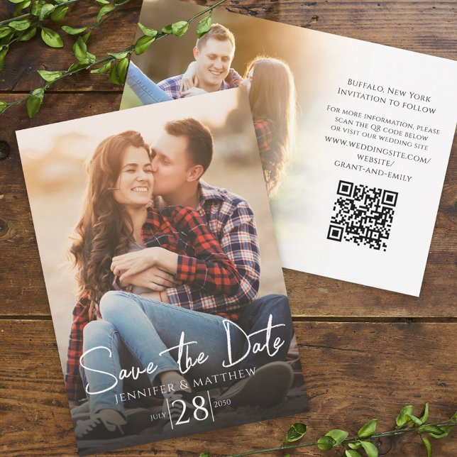 Reserve A Data Foto de casamento de script simples Salvar a data (Criador carregado)