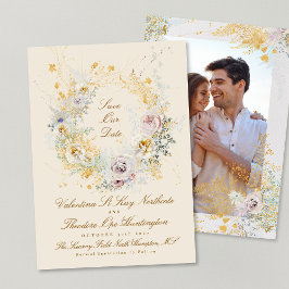 Reserve A Data foto de casamento de wreath botânica romântica