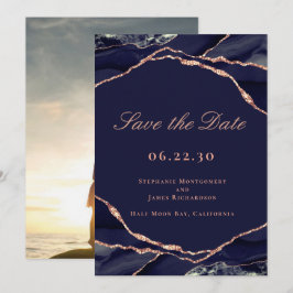 Reserve A Data Foto De Casamento Do Agato De Folha Ouro Do Rosa E