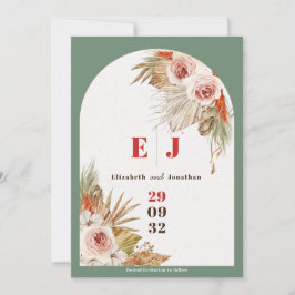 Reserve A Data Foto de casamento do Boho floral Earth Tons Arch f