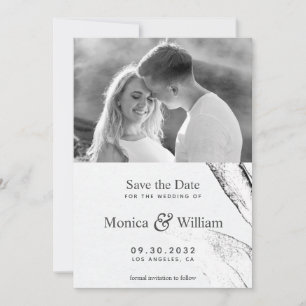 Reserve A Data Foto de casamento do Folheto Gráfico Moderno Pret