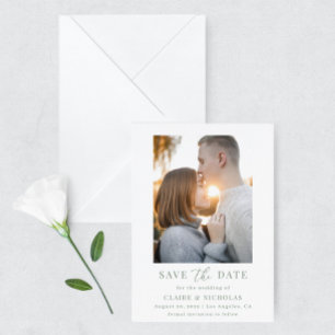 Reserve A Data Foto de Casamento Elegante Moderno de Sage Green