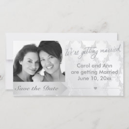 Reserve A Data Foto de casamento em damasco prateado gay Salve a