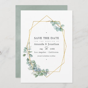Reserve A Data Foto de Casamento Eucalyptus Forest Watercolor