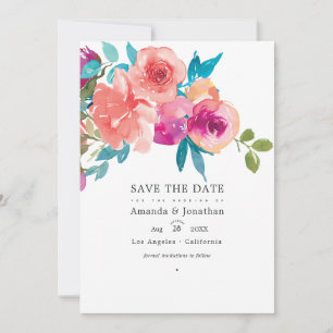 Reserve A Data Foto de casamento floral Coral e Fandango