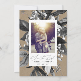 Reserve A Data Foto de Casamento Floral de Chic Rustic Industrial