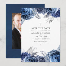Foto de casamento floral em falso papel alumínio a