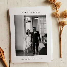 Reserve A Data Foto de casamento formal clássico Salvar a data