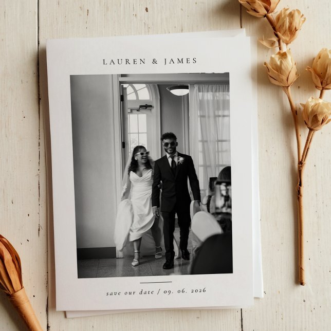 Reserve A Data Foto de casamento formal clássico Salvar a data (Criador carregado)