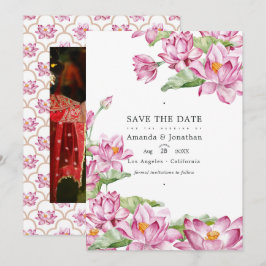 Reserve A Data Foto de casamento indiano com flor de lótus
