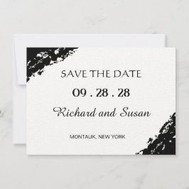 Reserve A Data Foto de Casamento Minimalista de Black Watercolor