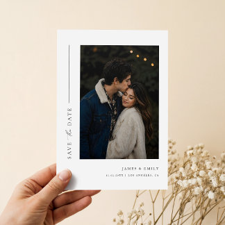 Reserve A Data Foto de Casamento Moderna e Elegante Simples