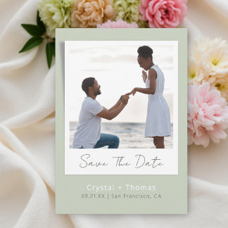 Reserve A Data Foto de Casamento Moderno Sage
