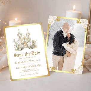 Reserve A Data Foto de casamento na Igreja Católica White Gold