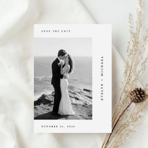 Reserve A Data Foto de casamento romântico preto e branco