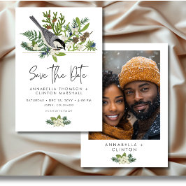 Reserve A Data Foto de Casamento Rustic Winter Nature & Pine